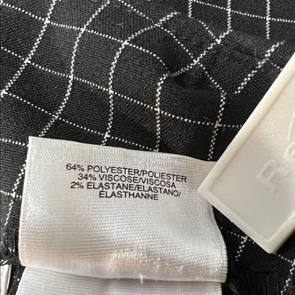 Anne Klein Women's Black Checkered Trousers - Picture 10 of 10